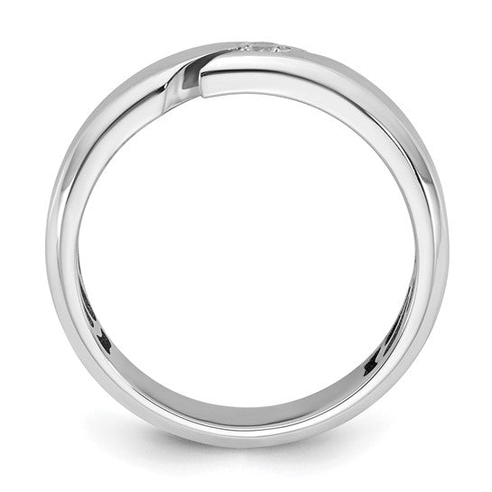 14kw IB Goodman Mens Satin Complete 1/10ct Diamond Ring