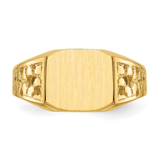 Polished Gold Fancy Signet Rings