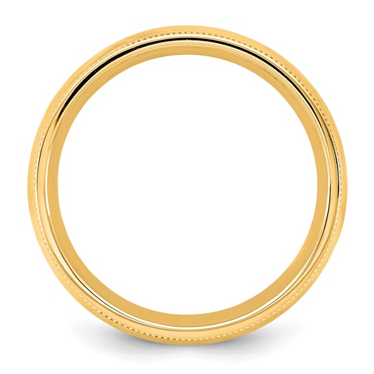 Half Round Milgrain Comfort Fit Band