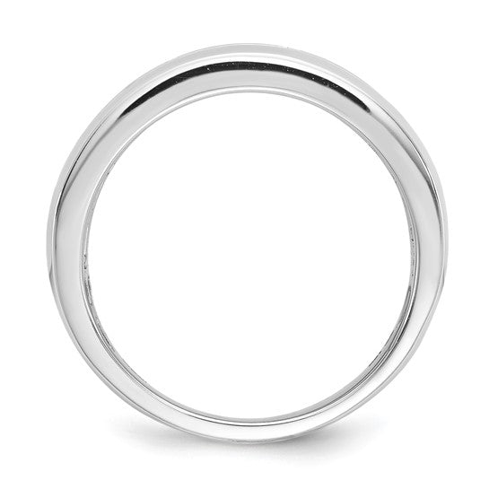 10K White Gold Polished Diamond Men's Band