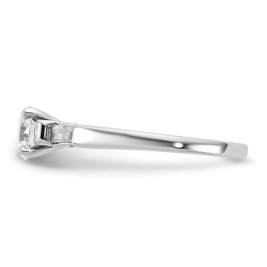 3 Stone Peg Set Semi-Mount Engagement Rings