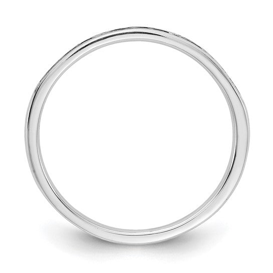 14k White Gold 1/6 carat Lab Grown Diamond VS/SI+ G+ Complete Channel Set Band