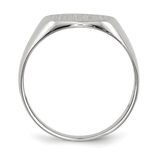 Gold Polished Circle Closed Back Signet Ring