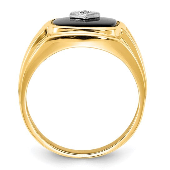Men's Onyx & Diamond Ring