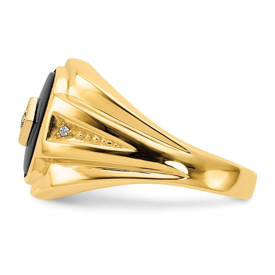 Men's Onyx & Diamond Ring