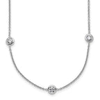 Herco 18K White Gold Diamond Stations 18 inch Necklace