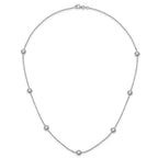 Herco 18K White Gold Diamond Stations 18 inch Necklace