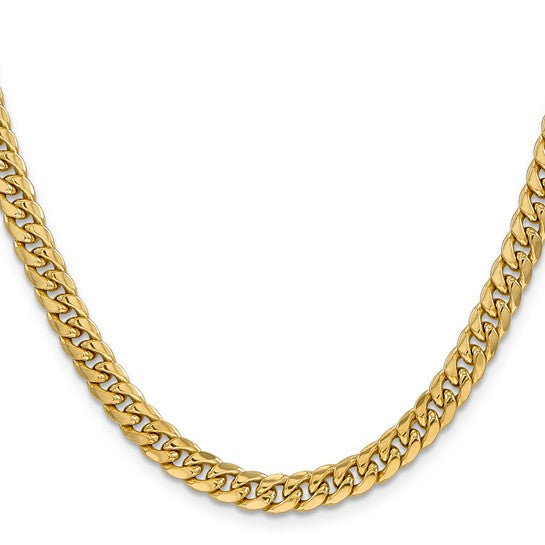 Leslie's 14k 6mm Semi-Solid Miami Cuban Chain