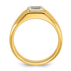 IBGoodman 14k 1 carat Lab Grown Diamond VS/SI+ G+ Emerald Complete Polished Men's Ring