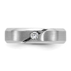14kw IB Goodman Mens Satin Complete 1/10ct Diamond Ring