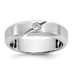 14kw IB Goodman Mens Satin Complete 1/10ct Diamond Ring
