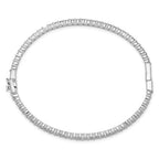 14k White Gold 2 1/2 carat Lab Grown Diamond VS/SI+ G+ Complete Eternity Bangle Bracelet