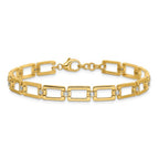 True Origin 14K Yellow Gold 1/2 carat Lab Grown Diamond VS+ F+ 7 in Complete Link Bracelet