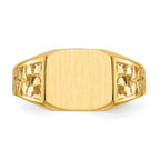 Polished Gold Fancy Signet Rings