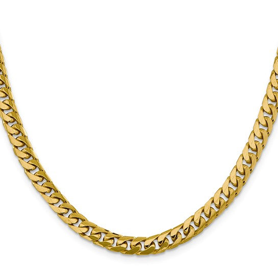 14K 20 inch 4.25mm Solid Miami Cuban Link with Lobster Clasp Chain