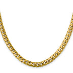 14K 20 inch 4.25mm Solid Miami Cuban Link with Lobster Clasp Chain