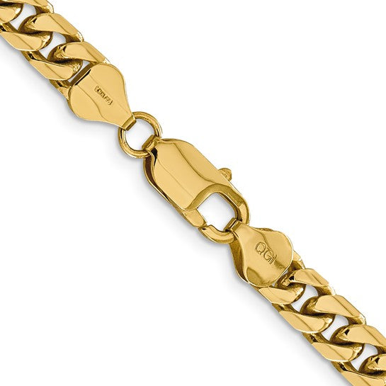 14K 20 inch 4.25mm Solid Miami Cuban Link with Lobster Clasp Chain