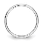 14k White Gold Polished Size 7 Bezel-set 1/10 carat Diamond Complete Eternity Band