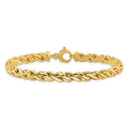 14K Polished 6.00mm Fancy Twist 8 inch Bracelet