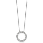 True Origin 14K White Gold 1 carat Lab Grown Diamond VS+ F+ Complete 18 in Eternity Pendant Necklace
