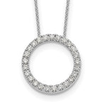True Origin 14K White Gold 1 carat Lab Grown Diamond VS+ F+ Complete 18 in Eternity Pendant Necklace