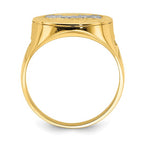 14K with Rhodium The Last Supper Men's Ring