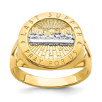 14K with Rhodium The Last Supper Men's Ring
