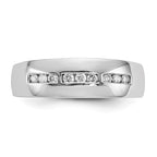 10K White Gold Polished Diamond Men's Band