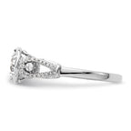 14K White Gold Diamond Semi-Mount Engagement Ring