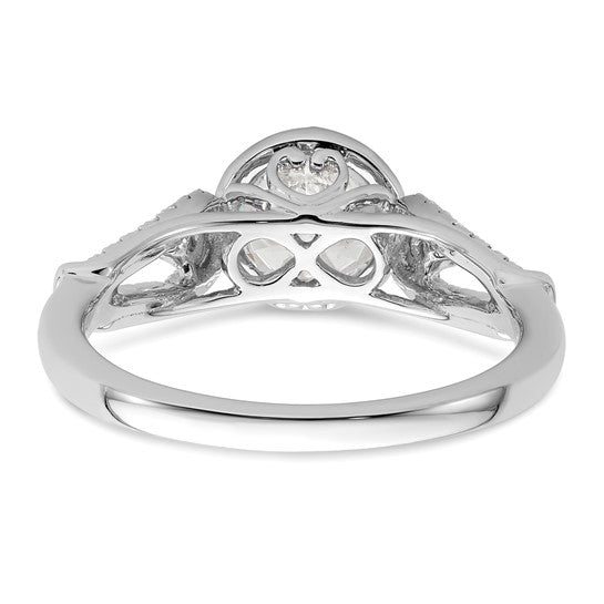 14K White Gold Diamond Semi-Mount Engagement Ring