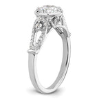 14K White Gold Diamond Semi-Mount Engagement Ring