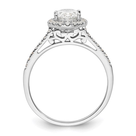 Oval Halo Diamond Semi-mount Engagement Rings