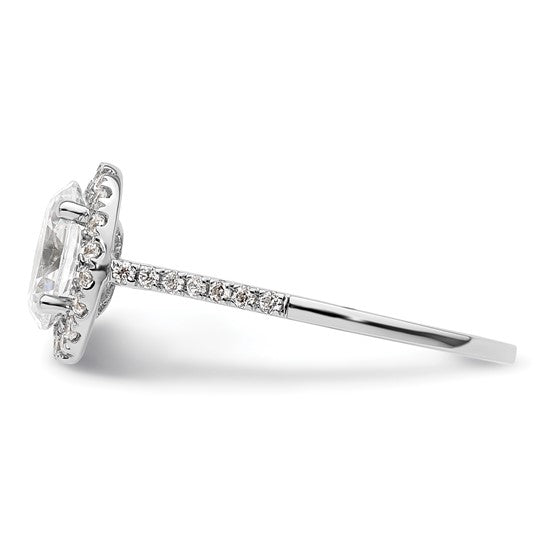 Oval Halo Diamond Semi-mount Engagement Rings