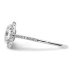 Oval Halo Diamond Semi-mount Engagement Rings