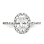 Oval Halo Diamond Semi-mount Engagement Rings