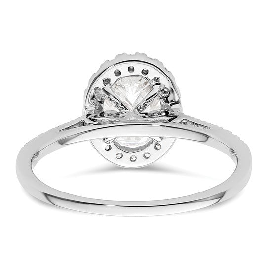 Oval Halo Diamond Semi-mount Engagement Rings