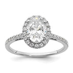 Oval Halo Diamond Semi-mount Engagement Rings