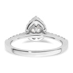 Pear Halo Diamond Semi-mount Engagement Rings