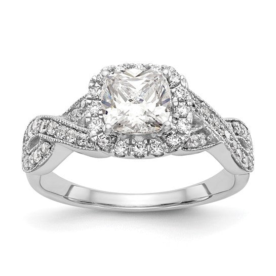 Halo Diamond Semi-mount Engagement Rings