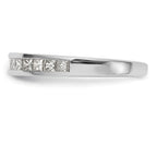 14k White Gold 1/2 carat Channel-set Princess Diamond Complete Wedding Band