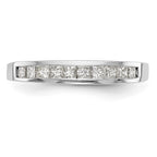 14k White Gold 1/2 carat Channel-set Princess Diamond Complete Wedding Band