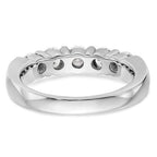 14K White Gold 5-Stone Shared Prong 1/4 carat Round Complete Diamond Band