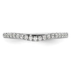 14k White Gold 1/5 carat Diamond Contoured Complete Wedding Band