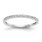 14K White Gold 1/8 carat Diamond Complete Wedding Band