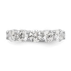 14K White Gold 5-Stone Shared Prong 1.3 carat Complete Round Diamond Band