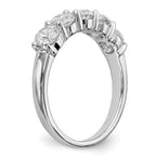 14K White Gold 5-Stone Shared Prong 1.3 carat Complete Round Diamond Band