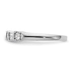 14K White Gold 3/8 carat Baguette/Round Diamond Complete Wedding Band