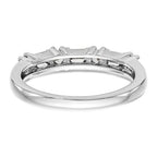 14K White Gold 3/8 carat Baguette/Round Diamond Complete Wedding Band