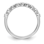 14k White Gold 9-stone Bezel-set Diamond Band