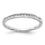 14k White Gold 1/6 carat Lab Grown Diamond VS/SI+ G+ Complete Channel Set Band